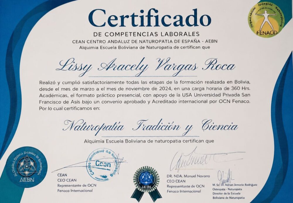 Naturopatía — Tradición y Ciencia (360 hrs)