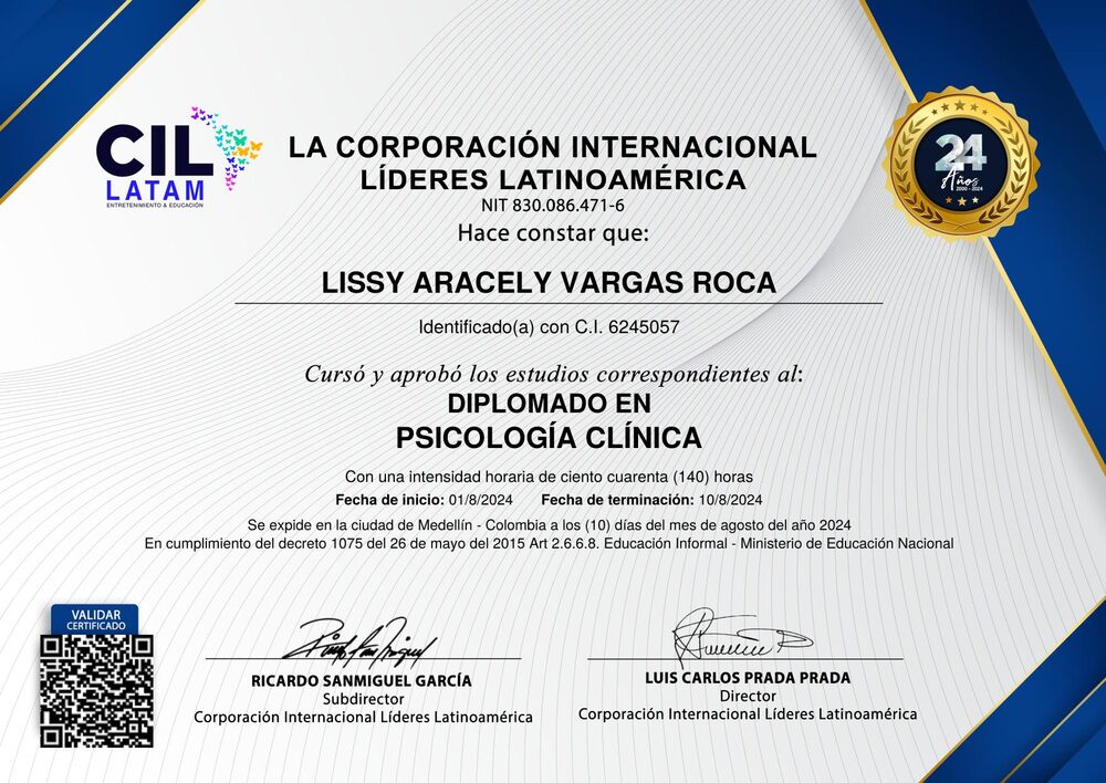Diplomado en Psicología Clínica (140 hrs)
